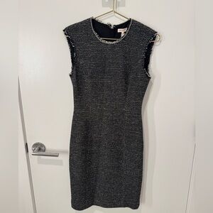 Rebecca Taylor Black and White Sheath Midi Dress BRAND NEW 4